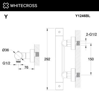 Смеситель термостатический для душа WHITECROSS Y Y1246CR хром
